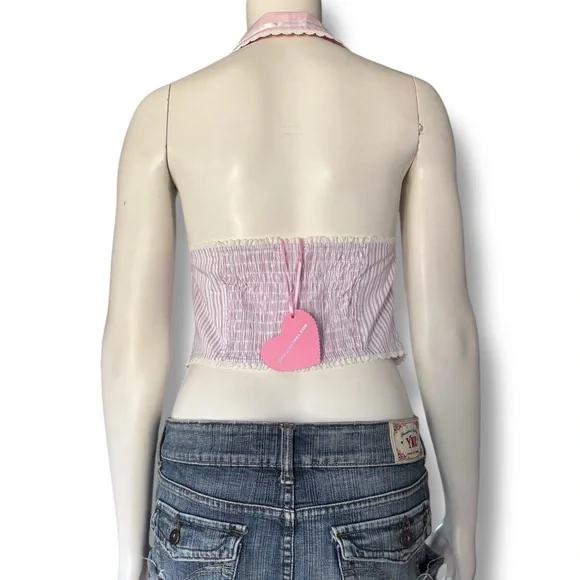 DollsKill | NWT’s Sugar Thrills Y2K Coquette Summer Pinstripe Dolly Vest - Picture 9 of 9
